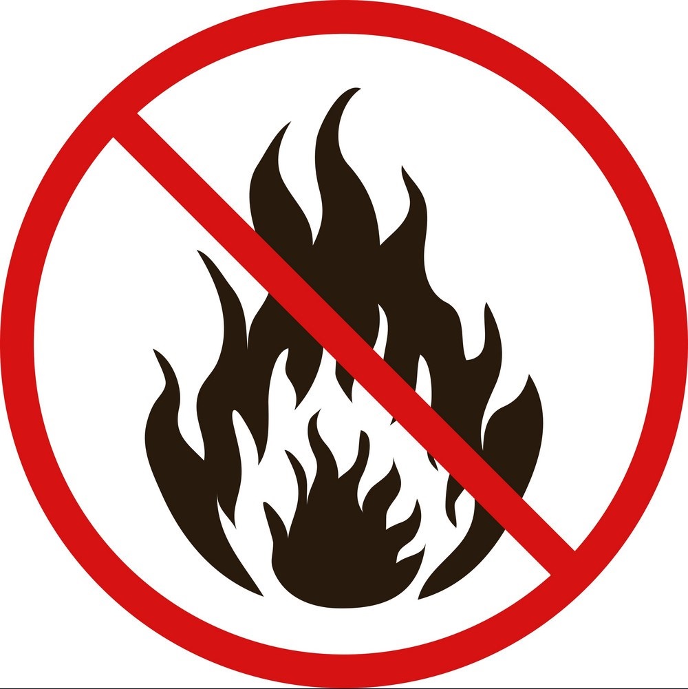 Знак запрет разведения огня